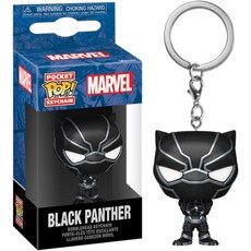 FUNKO POP 鑰匙圈: Marvel NC 黑豹 漫威英雄 精緻鑰匙圈, 1個, 黑