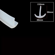 미터 모양 실리콘 씰링 스트립 고무 Weatherstrip 도랑 커버 장식 주방 슬릿 방수 호환, 3M, T33