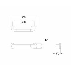 台製超厚實不鏽鋼藍波丁安全扶手, 1個