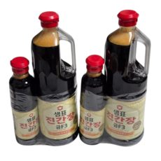 [소소한잡화점]샘표 진간장 4개(1.7L 2개 + 500ml 2개), 금F3 1.7L 2개 + 500ml 2개, 1세트, 1.7L