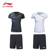 리닝아울렛 AATU052 여성 대회복 상하 세트 2종 배드민턴 탁구 스포츠의류