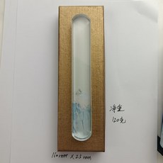創意中式幾何雕刻水晶鎮尺書房擺件, 1個, 西湖煙荷