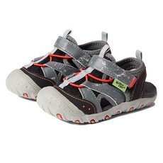 Western Chief 및 어린이를 위한 용 Beachcomber 샌들 - 고무 EVA 안창 후크 앤 루프 클로저 라운드 토 실루엣 회색. 161094