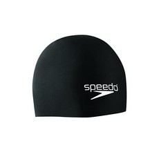Speedo 유니 성인용 수영 모자 실리콘 엘라스토머 원 사이즈 추상 래디언트 옐로우, Speedo Black, 1개
