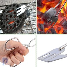 바베큐용숯집게포크형도구 숯굽기도구
