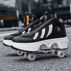 히든 바퀴힐 신발 운동화 롤러슈즈 스니커즈 바퀴달린신발, 1개, 139 블랙