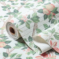 Terravue 주방 캐비닛용 꽃무늬 선반 라이너 비접착식 서랍 라이너 미끄럼 방지 찬장 라이너 꽃 캐비닛 라이너 강력한 그립 주방 선반 드레서 방수 간편한 세척, Leaf