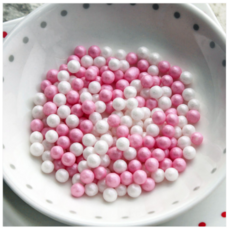 슈가 스프링클 펄스핑크 구슬 식용 데코레이션 장식, 1개, 12g