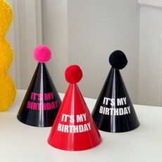 하피블리 잇마벌 고깔 모자 인생 네컷 소품 생일 파티 용품, 1개, 잇마벌고깔모자_블랙