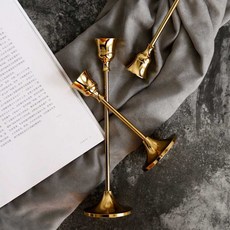 엔틱촛대 빈티지 홀더 캔들 인테리어 앤틱 장식품 1구, 네이비 블루