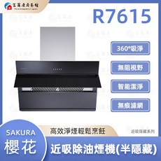 SAKURA 櫻花 R7615 除油煙機 近吸除油煙機濾網 有效過濾油煙 保持廚房空氣清新, 1個