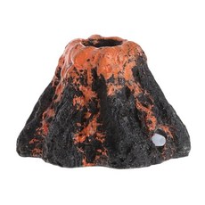 Itisyou 수조용 장식품 화산 모델 수족관 장식 수족관 오브제 수족관 액세서리 관상어 열대어 금붕어 은신처, 1개