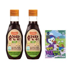 [아이배냇] 베베 이유식 순간장 2종세트 뽀로로 키즈 밴드, 국물용X2개+뽀로로 키즈밴드, 1개, 190mL