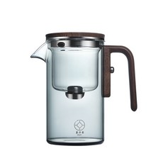 熱銷茶具 高檔磁吸飄逸杯 泡茶壺 磁吸茶壺 泡茶沖茶器 耐熱玻璃泡茶壺 一鍵過濾茶水分離飄逸杯 泡茶壺, 新款灰色(520ml), 1個