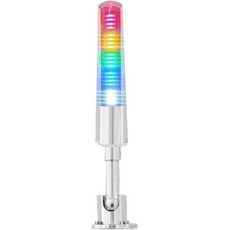 LED 5단 5가지 색상 경고등 다층 신호탑 표시등 공작기계 조명 24V 안전음 버저 램프, White