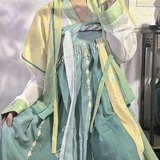 漢服女 齊胸襦裙 古風日常 春夏秋款 妙妙 半臂+上衣+裙子