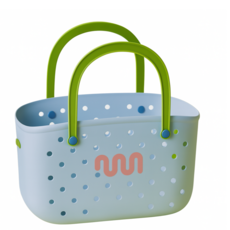 Aegen 물빠지는 헬스장 목욕바구니 수영장 바구니 가방, 스카이블루