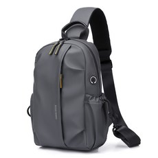 紈咖 少量現貨 大容量多功能單肩包 休閒胸包 斜背包 通勤百搭背包 牛津布包 運動小背包 休閒防水跨包 騎行包 戶外包, 灰色, 灰色