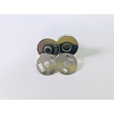 도매 가방자석 똑딱이단추 핀자석단추 일반자석 18mm 100p 묶음상품, 니켈, 100개