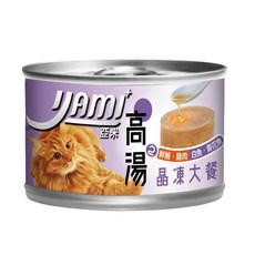 YAMI YAMI 亞米亞米 高湯晶凍特餐 挑嘴貓推薦 貓罐頭, 24個, 鮪魚+雞肉+白魚+青花魚, 170g, 鮮鮪雞肉白魚青花魚