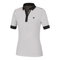 레노마골프 여성 스트라이프 등판 메쉬 포인트 변형 카라 반팔 티셔츠 RWTYL6117-101 2801945