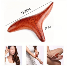 목재 지압 마사지 스틱 Y자형 경혈 마사지기 발 어깨 목 지압기 혈자리 마사지 도구, 1개