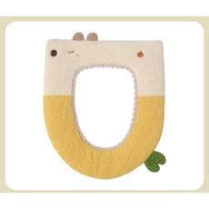 노씨네 큐티티 변기매트/커버, 1개, 옐로우