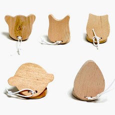 나무캐스터네츠(5개-혼합) 목공수업 우드악기, 1개