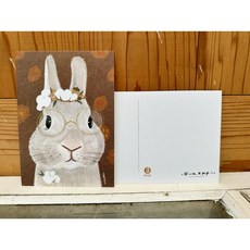 動物的日常_開心做無聊事系列明信片，手繪風動物明信片，趣味生活明信片，高品質紙張明信片，清新簡約明信片, e.果實兔的開心做無聊事, 1個