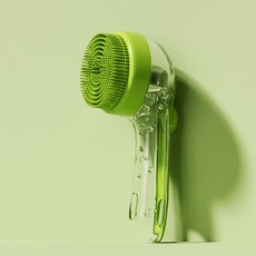 寵物洗澡刷 狗狗貓咪矽膠沐浴按摩刷, 綠色, 1個