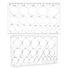 아크릴 인형 눈 만들기 도구 직사각형 170x110x2.5mm 측량자, 클리어