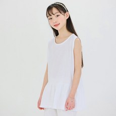 제니 나시레이어드 티 사계절 여아 주니어 초등학생 이너티 런닝