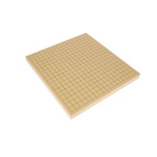 아트박스/오피스에버 육형제바둑 홍송1호 평판 바둑판 19줄 장기판 양면, 1개