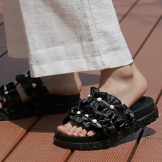 Shubel Eoteng厚底氣墊Ace荷葉邊束帶拖鞋 Aide2