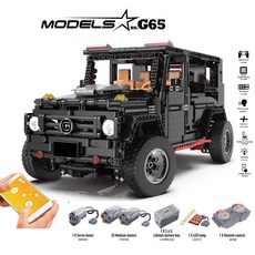 Mould King巴博斯越野車積木玩具，遙控越野車，LED燈光效果，益智拼裝玩具, 1個