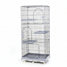 Nicole寵物 創逸CT大號貓籠（台灣正版）三層貓籠 雙層貓籠 貓別墅 貓屋 室內籠 大貓籠子, 大象灰, 1個