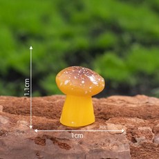 微景觀苔蘚裝飾品 - 創意仿真蘑菇DIY擺件, 仿真蘑菇實色-小號4號小不點, 1個