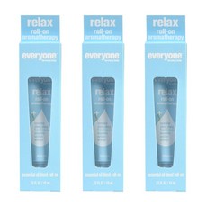 에브리원 아로마테라피 에센셜 오일 블렌드 롤-온 릴렉스, 3개, 10ml