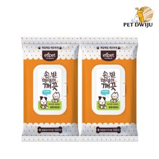 강아지 고양이 바디 물티슈 펫 티슈 대형 큰사이즈 100매, 2개, 100개입