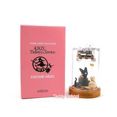 泰迪學園 日本正版《宮崎駿魔女宅急便》黑貓&奇奇貓音樂盒