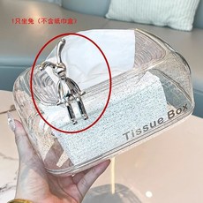 輕奢感家用客廳餐巾紙盒創意紙抽盒下沉式抽紙盒, 蓙兎1只（看圖不含紙巾盒）, 1個