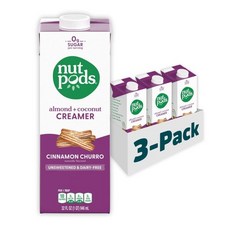 커피 프림 크리머 nutpods 무가당 시나몬 츄로 우유 무첨가 32온스 3팩, 커피 프림 크리머 nutpods 무가당 시나몬 츄로 우, 1개