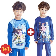 (1+1) 남아 캐릭터 실내복 유아 키즈 주니어 잠옷