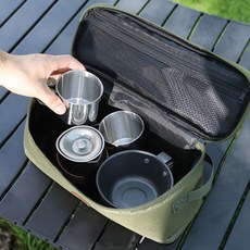 설거지 수납가방 캠핑 식기가방 키친툴 다용도 멀티파우치, 일상공장 블랙