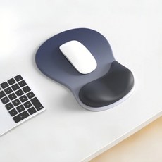 물방울 디자인 사무실 마우스패드 미끄럼방지+손목받침, 1개, 다크 그레이