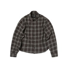 (국내배송정품) SUADE CROPPED CHECK SHIRT [GRAY] SDEFSH002GY 119954