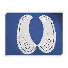 카라 레이스 모티브 마가렛 튜립 목자수 2겹 광목색 옷만들기재료 diy, 1개, 광목색상