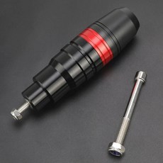 오토바이 낙하 보호 배기 슬라이더 크래시 패드, 1개, 9. B-Red