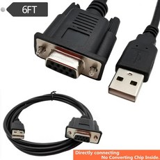 쿠쿠스토어 FT RS232 DB9 암-B 2.0 PLC 직렬 케이블 프로그래밍 가능 논리 컨트롤러 1.8M에만 사, 1개, 기타