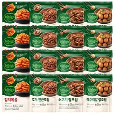 비비고 반찬(김치볶음4+호두연근조림4+소고기장조림4+메추리알장조림4), 1세트, 1.86kg